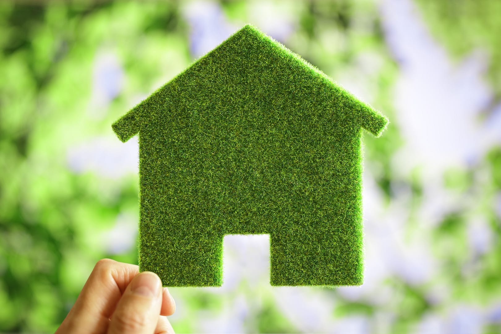 Green eco house environmental background